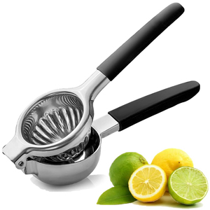 Exprimidor de Limones de Acero Inoxidable 304 de Primera Calidad, Exprimidor Manual de Cítricos Resistente con Mango de Silicona - Product Image 1