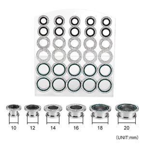 Günstige 30-teilige Set Ohrgurt Edelstahl Double Flared Tunnels Messgeräte Plug Piercing - Product Image 2