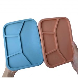 Lonchera Bento de Silicona, Contenedor de Alimentos Dividido con Tapa a Prueba de Fugas, Libre de BPA, Plegable, Multifuncional, Almacenamiento de Cocina - Product Image 2