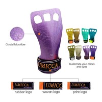 Verchoo Nouveauté – Grips de gymnastique antidérapants colorés en microfibre pour le basketball et le fitness, 3 trous