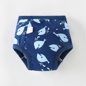 후난 프린트 순면 통기성 세탁 가능 아기용 훈련 팬츠 여름 스타일 천 기저귀 - Product Image 1