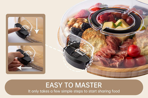 100% Planche à découper à fromage en bambou portable écologique avec couvercles Charcuterie <span class=keywords><strong>Marvel</strong></span> pour l'extérieur et la cuisine - Product Image 5
