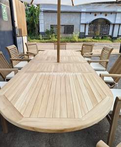 ชุดเฟอร์นิเจอร์กลางแจ้งคุณภาพดีที่สุด 10 ที่นั่ง ผลิตในอินโดนีเซีย ดีไซน์แบบทรอปิคอล - Product Image 2