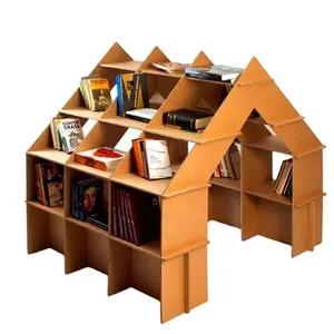 Présentoir pour livres et livres, mobilier en carton, présentoir pop à double face, porte-magazines et bibliothèque