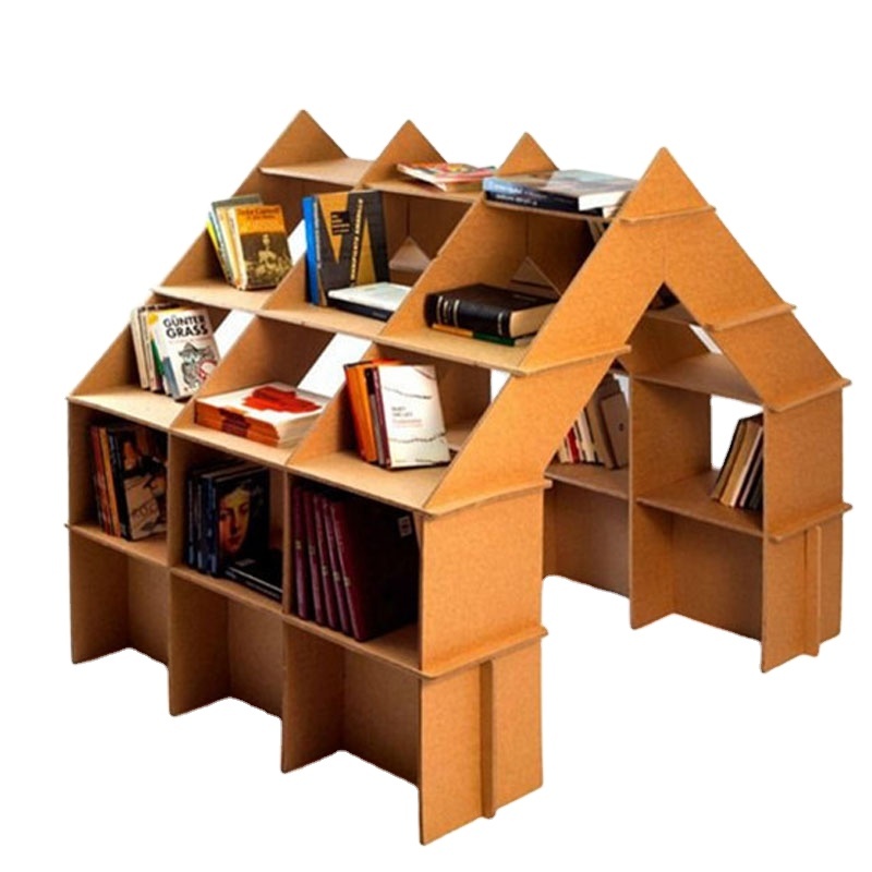 Library Boxe Stands Customizable Cardboard Library Book Display Stands for Kids