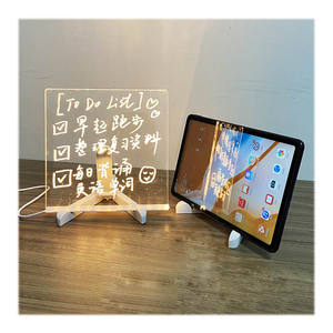 Panneau d'affichage effaçable en acrylique 2 k, avec lumière, pour notification de messages, pour le bureau à domicile, prise USB, avec 1 stylo d'écriture - Product Image 2