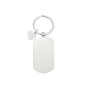 Stainless Steel Keychain 49x28mm UV Printing DIY Laser Tag Blank Stainless Steel Keychain - Product Image 6