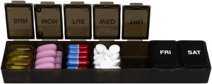 Customization <b>Tablet</b> Reminder <b>7</b> Day Pill Box With <b>7</b> Compartments to Hold Vitamins - Product Image 2
