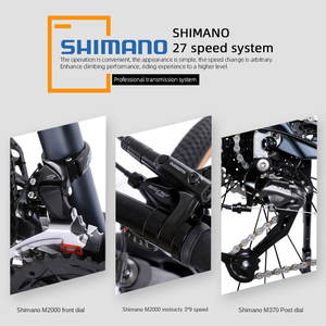 Llantas de bicicleta de montaña de 27 velocidades de 27,5 pulgadas al por mayor con horquilla de MTB híbrida con freno de disco para adultos - Product Image 4