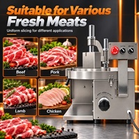 Trancheuse à viande fraîche commerciale automatique pour bœuf, porc, agneau, mouton, machine à trancher la viande avec épaisseur réglable, équipement de découpe de viande