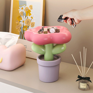 Home Decor Creative Cute Table Tulip Ornament Resin Tulip Flower Table Tulip Coffee Table Base for Home Decoration Resin Crafts