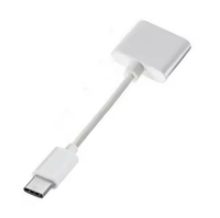 Vente en gros blanc 12CM 30 broches femelle vers USB 3.1 type-c câble adaptateur de charge de données de synchronisation USB-C pour iphone
