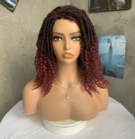 Dreadlocks sans colle tressés 18 pouces cheveux synthétiques perruque mécanisme Liberty Statue courte droite femmes américaines tressage perruques