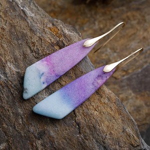 Pendientes colgantes de piedra natural con forma de lágrima, color dorado, morado y azul, joyería de fiesta para mujer, accesorios de moda - Product Image 4