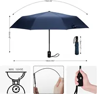 Ok-paraguas plegable, 5 bolsillos, super mini paraguas plegable con funda eva