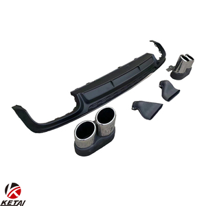 Diffusore posteriore in argento o nero stile S6 con acciaio inossidabile per AUDI <span class=keywords><strong>A6</strong></span> S-line <span class=keywords><strong>2019</strong></span> + - Product Image 3