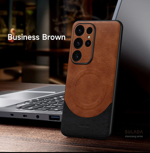 Per <span class=keywords><strong>Samsung</strong></span> S 24 Ultra, Nuova Cover Protettiva 2024 con Simulazione Pelle Bovina, Magnetica e Antiurto - Product Image 5