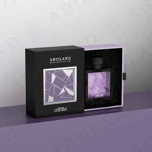 rigid perfume gift box, luxury cosmetic packaging box, gold foil stamping perfume box - Product Image 2