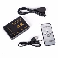 Conmutador compatible con HDMI 4K HD1080P 3 5 puertos HD Switch Selector Splitter con Hub IR Remote Controller para HDTV DVD TV BOX Z2