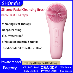 Shomfrs Elektrische Gezichtsreinigingsborstel Hoogfrequente Trillingen Siliconen Gezichtsreiniger Oem/Odm Maatwerk Huidverzorgingsapparaat - Product Image 1