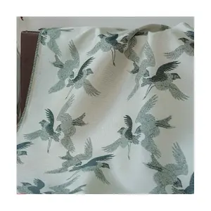 New polyester elegant fashion women's dress cartoon bird 3d pattern children's jacquard fabric