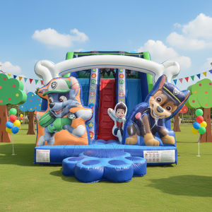Toboggan Gonflable Commercial Thème Chien <span class=keywords><strong>de</strong></span> <span class=keywords><strong>Patrouille</strong></span> <span class=keywords><strong>de</strong></span> Dessin Animé, Grand Toboggan Sec Gonflable Extérieur pour Enfants, Style Chiots Mignons en Action <span class=keywords><strong>de</strong></span> Récupération - Product Image 1