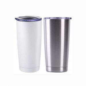 Vente en gros de gobelets isothermes à double paroi en blanc, 20 oz (600 ml), pour sublimation, impression par transfert thermique - Product Image 2
