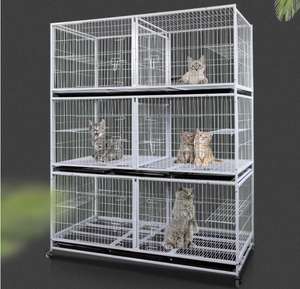 Cage multicouche en fer moderne pour animaux de compagnie avec motif solide respirant pour chats et chiens - Product Image 3