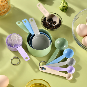 Juego de Tazas y Cucharas Medidoras de Acero Inoxidable Coloridas, Herramienta de Medición para Hornear, Cuchara Medidora de Cocina con Escala - Product Image 5