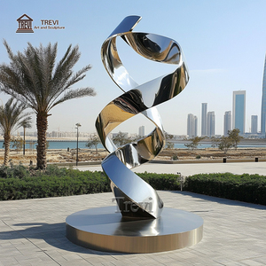 Statue en métal miroir au design personnalisé <span class=keywords><strong>Sculpture</strong></span> d'extérieur à grande échelle en acier inoxydable - Product Image 4