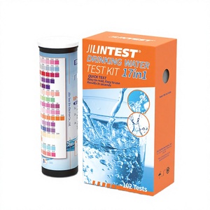 Jilintest 17-en-1 <span class=keywords><strong>Bandelettes</strong></span> de test pour l'<span class=keywords><strong>eau</strong></span> potable NO- Detection pH 6.2-8.4 Kit d'<span class=keywords><strong>analyse</strong></span> de la qualité de l'<span class=keywords><strong>eau</strong></span> Test de bactéries pour la sécurité de l'<span class=keywords><strong>eau</strong></span> du robinet - Product Image 1