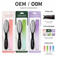 Kit de manucure et pédicure professionnel portable 2-en-1 avec logo personnalisé, lime à ongles et éliminateur de callosités pour les pieds, en plastique