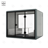 Pod de réunion en aluminium de bonne qualité Réception silencieuse amovible 1-6 personnes Meeting Pod Office