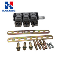 Kit Konversi Kendaraan LPG/CNG Warna Abu-abu Unit Kontrol Rel 2-Ohm Aksesoris Mobil Bertenaga Gas Suku Cadang Mesin Serbaguna