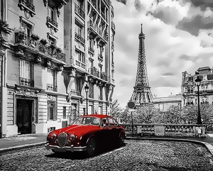 Dipinto a Olio con Numeri, Autobus su Tela, Decorazione Casa Dipinta a Mano, Arte Murale con Numeri, Regalo Fatto a Mano, Auto - Product Image 5