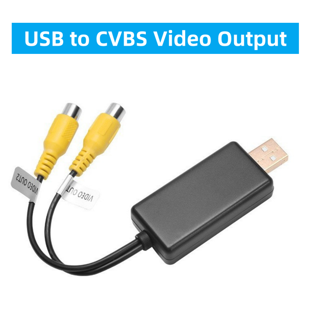 USB to CVBS Adapter for Car Android Radio AV-OUT to Screen CVBS Video Output Box
