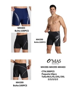 Pantaloncini Sportivi da Uomo Mas MH390 ad Asciugatura Rapida in Spandex e Nylon con Elastico in Vita e Stampa a Strisce Laterali - Product Image 1