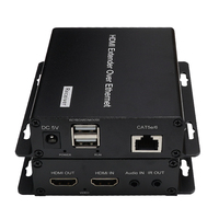 Extensor KVM HDMI VCOM 1920*1080P 60Hz sobre Cable Ethernet Cat5e/Cat6/Cat7 RJ45 con Salida IP en Bucle hasta 200m 656 pies