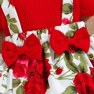 ESSECMBS 2Pz abito estivo per neonate con stampa floreale da principessa elegante da bambina con maniche a volant stile Casual per bambini - Product Image 5