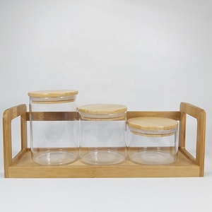 Couvercle <span class=keywords><strong>en</strong></span> bambou <span class=keywords><strong>pot</strong></span> de stockage <span class=keywords><strong>en</strong></span> <span class=keywords><strong>verre</strong></span>/Récipients de Stockage De Nourriture <span class=keywords><strong>En</strong></span> <span class=keywords><strong>Verre</strong></span>/<span class=keywords><strong>Lot</strong></span> de 3 <span class=keywords><strong>verre</strong></span> Bidons De Cuisine - Product Image 1