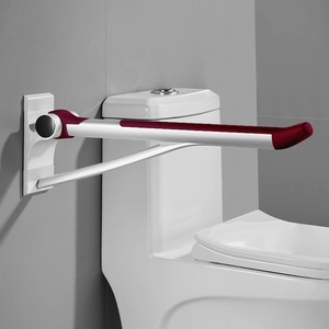 Foldable Toilet Grab Bar <b>Wall</b> <b>Mounted</b> Aluminum Alloy 300kg Load Bearing For Elderly Disabled Bathroom Safety Support - Product Image 4