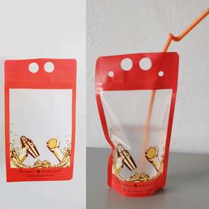 Biodegradable Food Grade Gravure Printed Customizable Plastic Beverage <b>Bags</b> Straw for Mineral Water Beer Tequila Other Beverages - Product Image 5