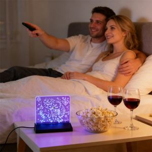 Bedside Unique Romantic Minimalist Acrylic <b>Lamp</b> With Base & <b>Remote</b> <b>Control</b> for Home - Product Image 2