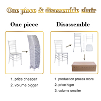 Chaise Chiavari de Luxe Transparente en Résine Acrylique PC Cristal pour Mariages, Événements, Hôtels, Banquets, Fêtes, Restaurants et Repas