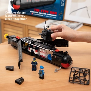 Modèle de sous-marin nucléaire militaire à succès, blocs de construction à petites particules, jouet commémoratif à assembler pour enfants, cadeau pour enfants - Product Image 1