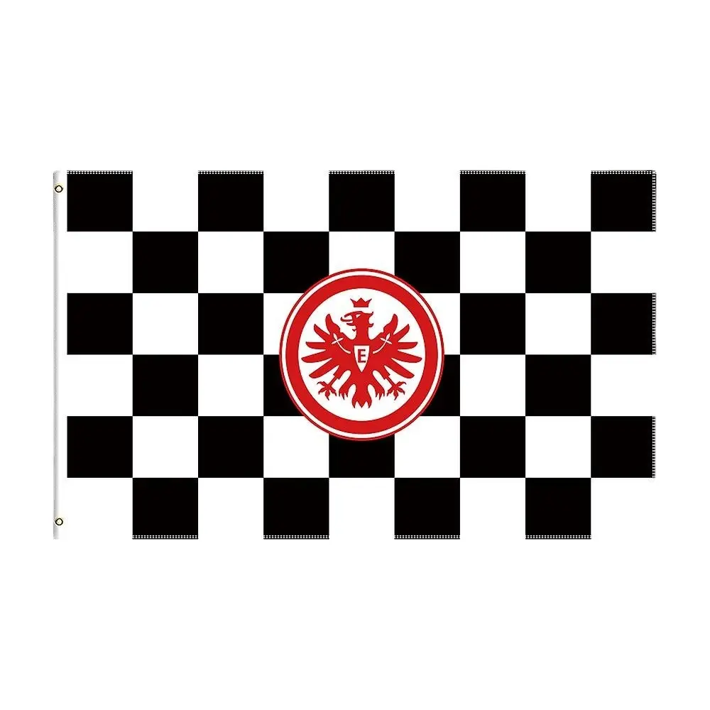Hochwertige Werbung 3*5 Fuß 100 % Polyester schwarz und weiß Kartenmarke Frankfurt Jersey Länderflaggen