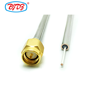 <span class=keywords><strong>C</strong></span>âbles en queue de cochon RF à bas prix d'usine Assemblage de <span class=keywords><strong>c</strong></span>âble dénudé à extrémité libre mâle SMA 0.141 Sondes en acier semi-rigide RG402 PTFE isolé - Product Image 2