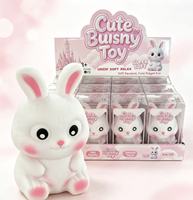 Jouet Squishy Lapin Mignon Super Doux en TPR à Rebond Lent, Jouet Anti-Stress Sensoriel en Forme d'Adorable Lapin, Toucher Lisse