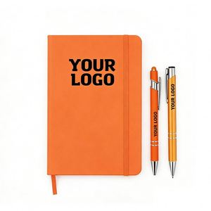 Carnets de notes A5 en cuir PU à couverture rigide, personnalisables avec logo, faible MOQ, vente en gros, promotionnels, cadeaux d'affaires, esthétiques, pour étudiants - Product Image 1