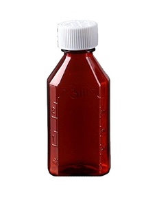 Vente en gros 1oz 2oz 4oz Conteneur pour animaux de compagnie Bouteille de sirop contre la toux Bouteille orale liquide ambré Récipient en plastique - Product Image 1